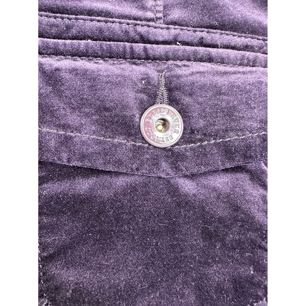 Eddie Bauer Purple Corduroy Pants Women Wide Leg Velvet Texture Trousers size 10 - Picture 11 of 16